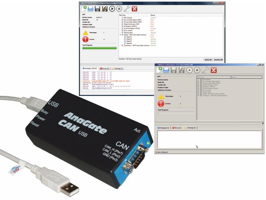 All AnaGate CAN products can be used by the conformance test tool.